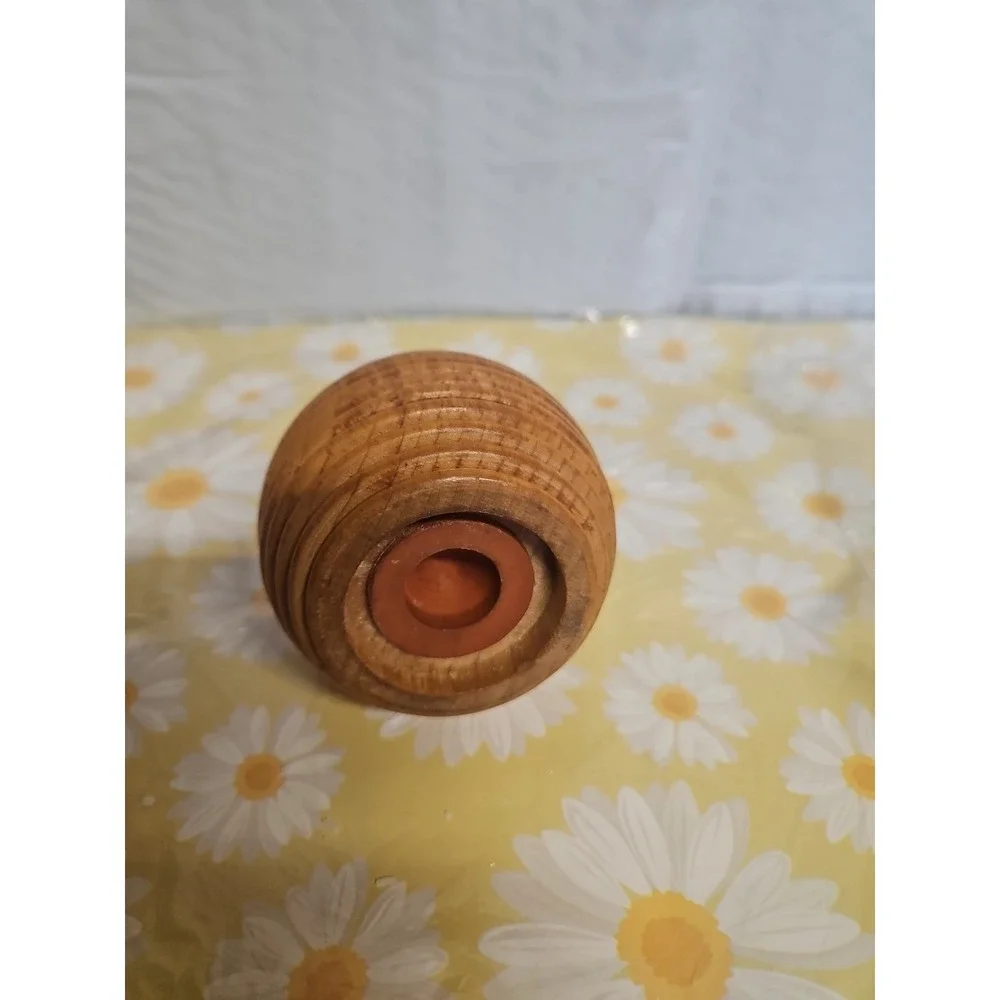 Blonde Wood Beehive‎ Vintage Salt Shaker From The 70s